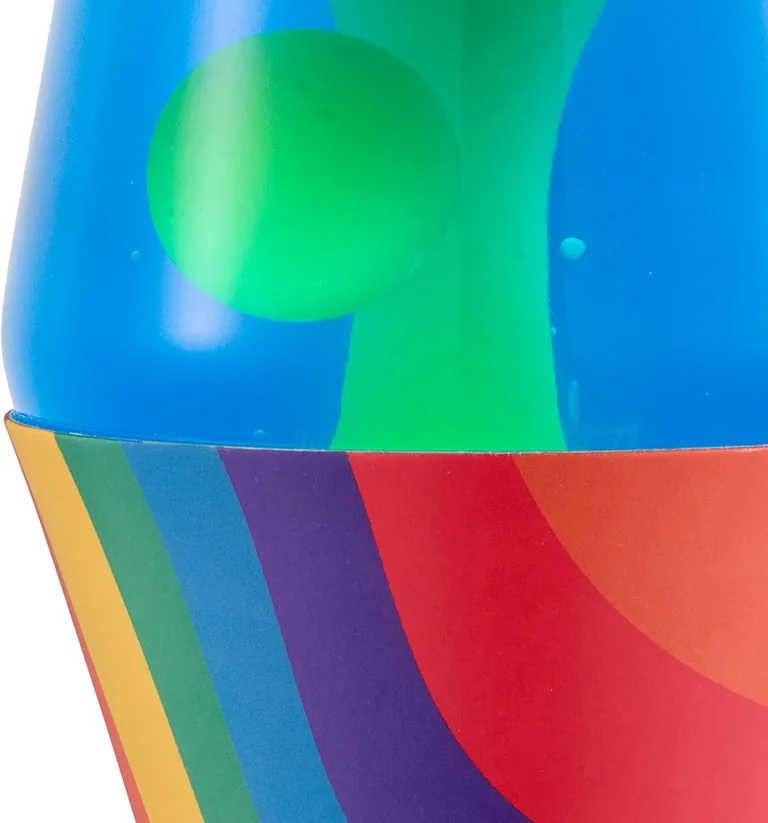 Warped Rainbow Lava Lite lamp — finish detail