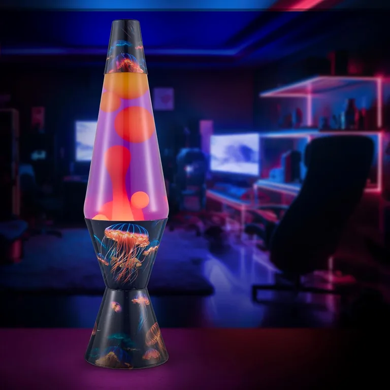 Luminous Jelly Fish Lava Lite lamp — room setting