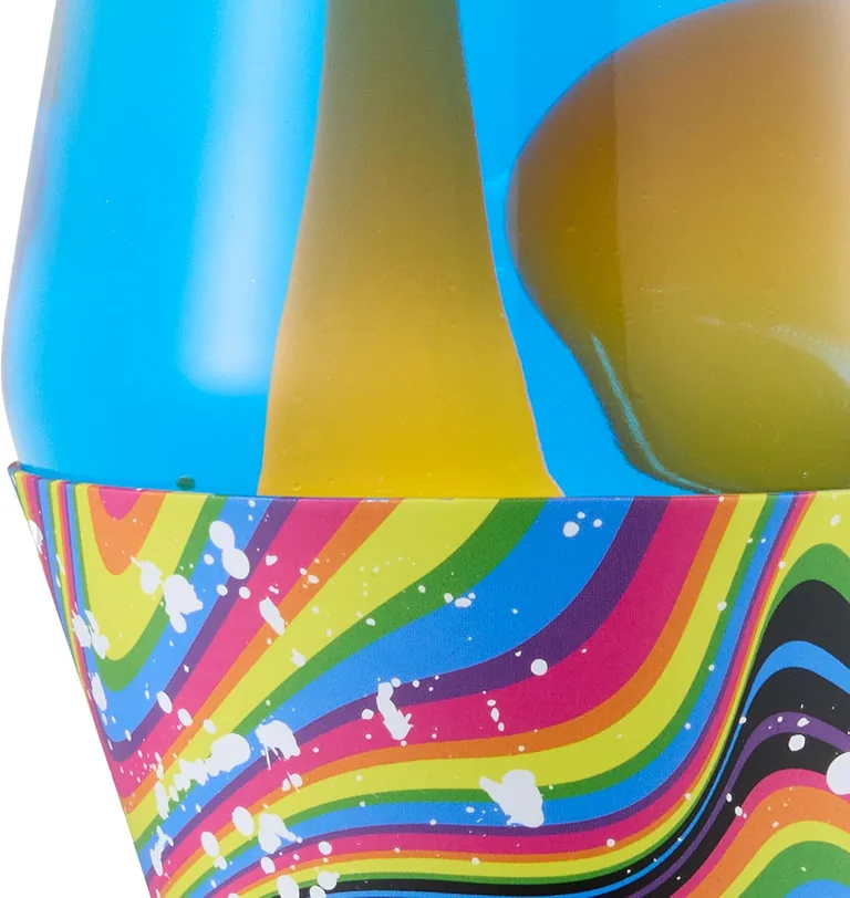Splattered Distortion Lava Lite lamp — finish detail